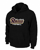 St Louis Rams Authentic font Pullover Hoodie Black,baseball caps,new era cap wholesale,wholesale hats