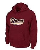 St Louis Rams Authentic font Pullover Hoodie Red,baseball caps,new era cap wholesale,wholesale hats