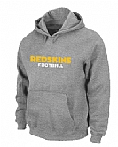 Washington Redskins Authentic font Pullover Hoodie Grey,baseball caps,new era cap wholesale,wholesale hats