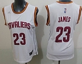 Womens Cleveland Cavaliers #23 LeBron James Revolution 30 Swingman White Jerseys,baseball caps,new era cap wholesale,wholesale hats