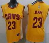Womens Cleveland Cavaliers #23 LeBron James Revolution 30 Swingman Yellow Jerseys,baseball caps,new era cap wholesale,wholesale hats