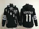Womens Los Angeles Kings #11 Anze Kopitar Black Old Time Hockey Hoodie,baseball caps,new era cap wholesale,wholesale hats