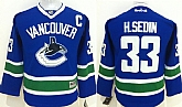 Youth Vancouver Canucks #33 H.Sedin Blue 2nd Jerseys,baseball caps,new era cap wholesale,wholesale hats