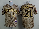 Pittsburgh Pirates #21 Roberto Clemente 2015 Camo Jerseys,baseball caps,new era cap wholesale,wholesale hats