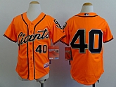 Youth San Francisco Giants #40 Madison Bumgarner Orange Jerseys,baseball caps,new era cap wholesale,wholesale hats
