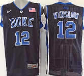 Duke Blue Devils #12 Justise Winslow Black Jerseys,baseball caps,new era cap wholesale,wholesale hats