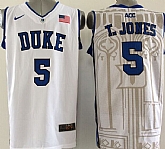 Duke Blue Devils #5 Tyus Jones White Jerseys,baseball caps,new era cap wholesale,wholesale hats