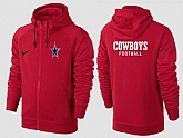 Men Dallas Cowboys Team Logo Full Zip NFL Hoodie (7),baseball caps,new era cap wholesale,wholesale hats