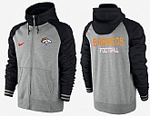 Men Denver Broncos Team Logo Full Zip NFL Hoodie (1),baseball caps,new era cap wholesale,wholesale hats