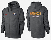 Men Denver Broncos Team Logo Full Zip NFL Hoodie (10),baseball caps,new era cap wholesale,wholesale hats