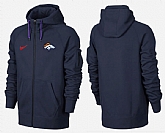Men Denver Broncos Team Logo Full Zip NFL Hoodie (24),baseball caps,new era cap wholesale,wholesale hats