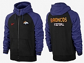 Men Denver Broncos Team Logo Full Zip NFL Hoodie (4),baseball caps,new era cap wholesale,wholesale hats