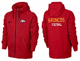 Men Denver Broncos Team Logo Full Zip NFL Hoodie (7),baseball caps,new era cap wholesale,wholesale hats