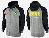 Men Green Bay Packers Team Logo Full Zip NFL Hoodie (16),baseball caps,new era cap wholesale,wholesale hats