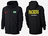 Men Green Bay Packers Team Logo Full Zip NFL Hoodie (18),baseball caps,new era cap wholesale,wholesale hats
