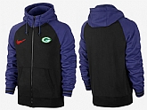 Men Green Bay Packers Team Logo Full Zip NFL Hoodie (3),baseball caps,new era cap wholesale,wholesale hats