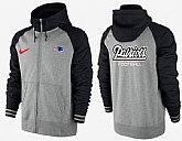 Men New England Patriots Team Logo Full Zip NFL Hoodie (15),baseball caps,new era cap wholesale,wholesale hats