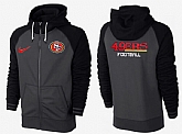 Men San Francisco 49ers Team Logo Full Zip NFL Hoodie (17),baseball caps,new era cap wholesale,wholesale hats