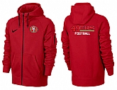 Men San Francisco 49ers Team Logo Full Zip NFL Hoodie (23),baseball caps,new era cap wholesale,wholesale hats