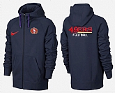 Men San Francisco 49ers Team Logo Full Zip NFL Hoodie (24),baseball caps,new era cap wholesale,wholesale hats