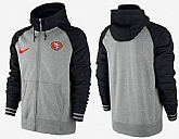 Men San Francisco 49ers Team Logo Full Zip NFL Hoodie (4),baseball caps,new era cap wholesale,wholesale hats