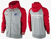 Men Seattle Seahawks Team Logo Full Zip NFL Hoodie (12),baseball caps,new era cap wholesale,wholesale hats