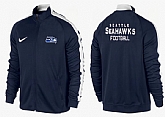 NFL Seattle Seahawks Team Logo 2015 Men Football Jacket (32),baseball caps,new era cap wholesale,wholesale hats