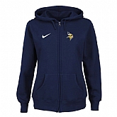 Women Minnesota Vikings Tailgater Full Zip Hoodie - Blue,baseball caps,new era cap wholesale,wholesale hats