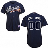 Customized Atlanta Braves Baseball Jersey-Women's Stitched Alternate Road Dark Blue Cool Base MLB Jersey,baseball caps,new era cap wholesale,wholesale hats