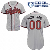 Customized Atlanta Braves MLB Jersey-Men's Stitched Road Gray Cool Base Baseball Jersey,baseball caps,new era cap wholesale,wholesale hats