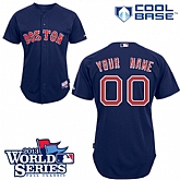 Customized Boston Red Sox Baseball Jersey-Women's Stitched Alternate Dark Blue Cool Base MLB Jersey,baseball caps,new era cap wholesale,wholesale hats