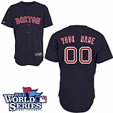 Customized Boston Red Sox MLB Jersey-Men's Stitched 2013 World Series Champions Road Dark Blue Baseball Jersey,baseball caps,new era cap wholesale,wholesale hats