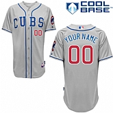 Customized Chicago Cubs MLB Jersey-Men's Stitched 2014 Road Gray Cool Base Baseball Jersey,baseball caps,new era cap wholesale,wholesale hats