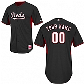Customized Cincinnati Reds MLB Jersey-Men's Stitched 2014 Cool Base BP Black Baseball Jersey,baseball caps,new era cap wholesale,wholesale hats