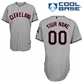 Customized Cleveland Indians Baseball Jersey-Women's Stitched Road Gray Cool Base MLB Jersey,baseball caps,new era cap wholesale,wholesale hats