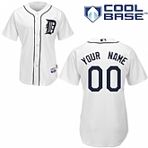 Customized Detroit Tigers MLB Jersey-Men's Stitched Home White Cool Base Baseball Jersey,baseball caps,new era cap wholesale,wholesale hats