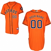 Customized Houston Astros Baseball Jersey-Women's Stitched Alternate Orange Cool Base MLB Jersey,baseball caps,new era cap wholesale,wholesale hats