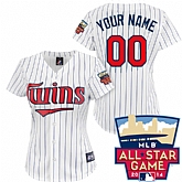 Customized Minnesota Twins Baseball Jersey-Women's Stitched 2014 ALL Star Home White Cool Base MLB Jersey,baseball caps,new era cap wholesale,wholesale hats