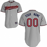 Customized Minnesota Twins Baseball Jersey-Women's Stitched Road Gray Cool Base MLB Jersey,baseball caps,new era cap wholesale,wholesale hats