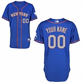 Customized New York Mets MLB Jersey-Men's Stitched Blue Road Baseball Jersey,baseball caps,new era cap wholesale,wholesale hats