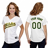 Customized Oakland Athletics Baseball Jersey-Women's Stitched Home White Cool Base MLB Jersey,baseball caps,new era cap wholesale,wholesale hats