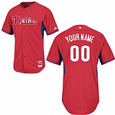Customized Philadelphia Phillies Baseball Jersey-Women's Stitched 2014 Red Cool Base BP MLB Jersey,baseball caps,new era cap wholesale,wholesale hats