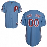 Customized Philadelphia Phillies Baseball Jersey-Women's Stitched Road Cooperstown Blue MLB Jersey,baseball caps,new era cap wholesale,wholesale hats