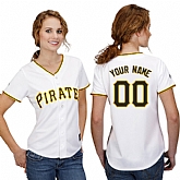 Customized Pittsburgh Pirates Baseball Jersey-Women's Stitched Home White Cool Base MLB Jersey,baseball caps,new era cap wholesale,wholesale hats