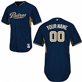 Customized San Diego Padres Baseball Jersey-Women's Stitched 2014 Cool Base BP Dark Blue MLB Jersey,baseball caps,new era cap wholesale,wholesale hats