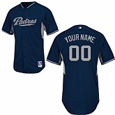 Customized San Diego Padres MLB Jersey-Men's Stitched 2014 Road Dark Blue Cool Base BP Baseball Jersey,baseball caps,new era cap wholesale,wholesale hats
