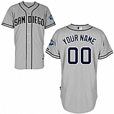 Customized San Diego Padres MLB Jersey-Men's Stitched Road Gray Cool Base Baseball Jersey,baseball caps,new era cap wholesale,wholesale hats
