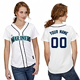 Customized Seattle Mariners Baseball Jersey-Women's Stitched Home White Cool Base MLB Jersey,baseball caps,new era cap wholesale,wholesale hats