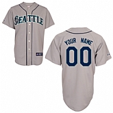 Customized Seattle Mariners Baseball Jersey-Women's Stitched Road Gray Cool Base MLB Jersey,baseball caps,new era cap wholesale,wholesale hats