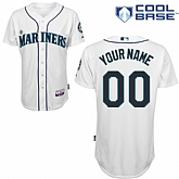 Customized Seattle Mariners MLB Jersey-Men's Stitched Home White Cool Base Baseball Jersey,baseball caps,new era cap wholesale,wholesale hats
